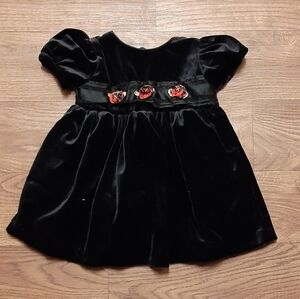 Target Black Velvet Holiday Dress - Size 9 Months EUC
